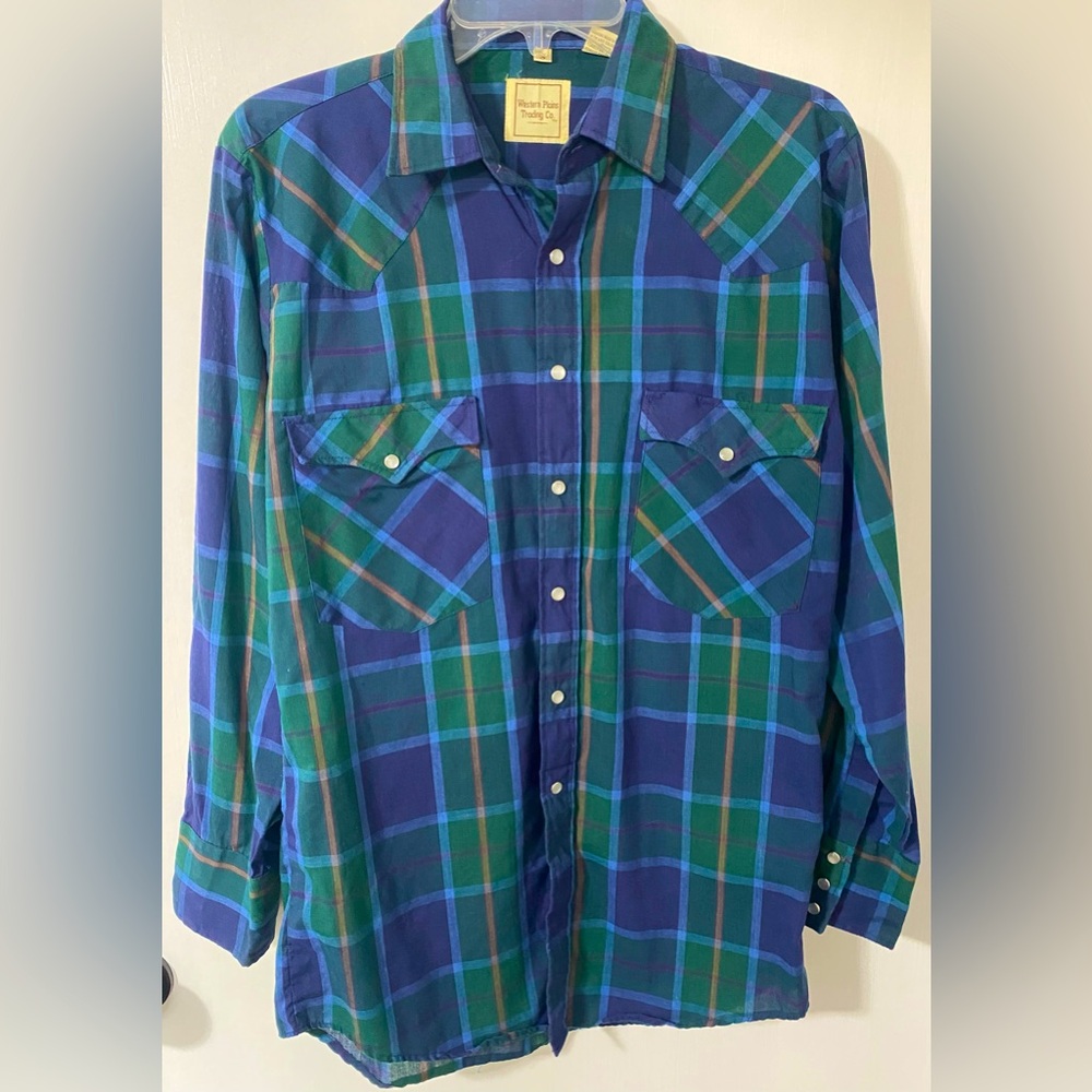 Vintage Western Plains Trading Company Men’s Button Down Shirt